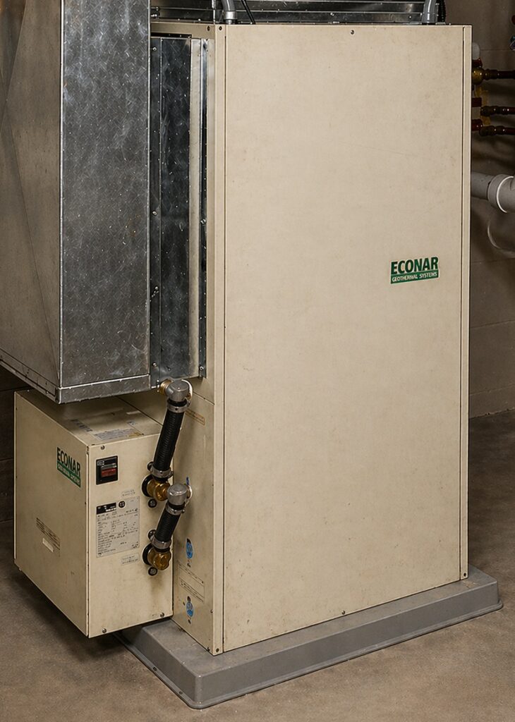 econar problems geothermal system aging unit